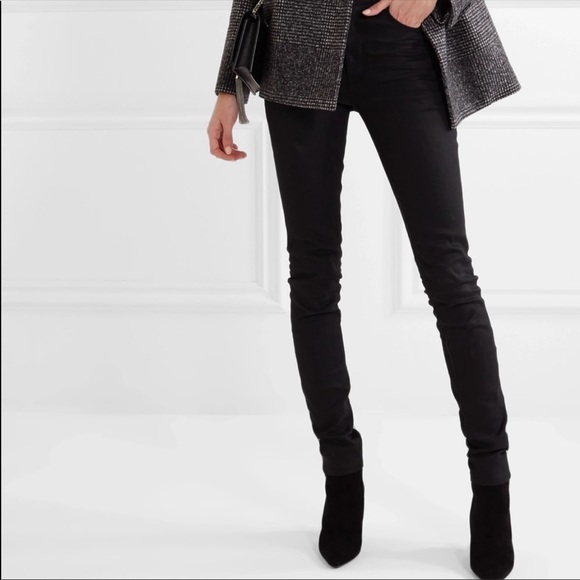 Saint Laurent Denim - Saint Laurent Black High Rise Skinny Jeans D04 W/SK-HW
